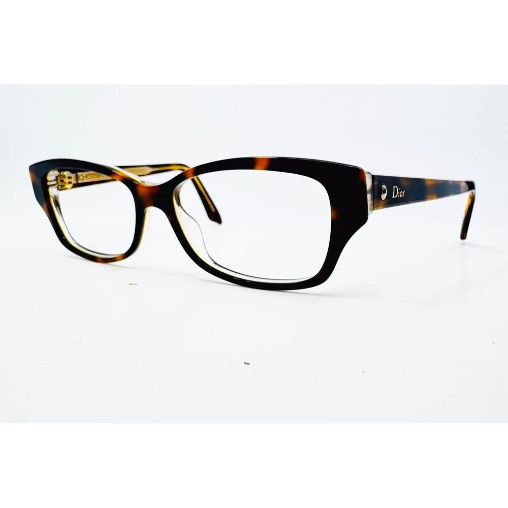 Christian Dior Eyeglasses Women Tortoise Brown N 10 Cat Eye Frames Small